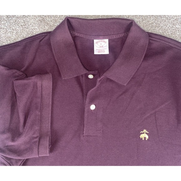Brooks Brothers Other - Brooks Brothers Performance Polo Maroon Cotton Mens XL Golden Lamb Preppy Work